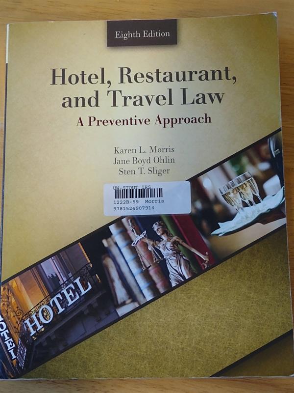 Hotel, Restaurant, &Travel Law 8th edition